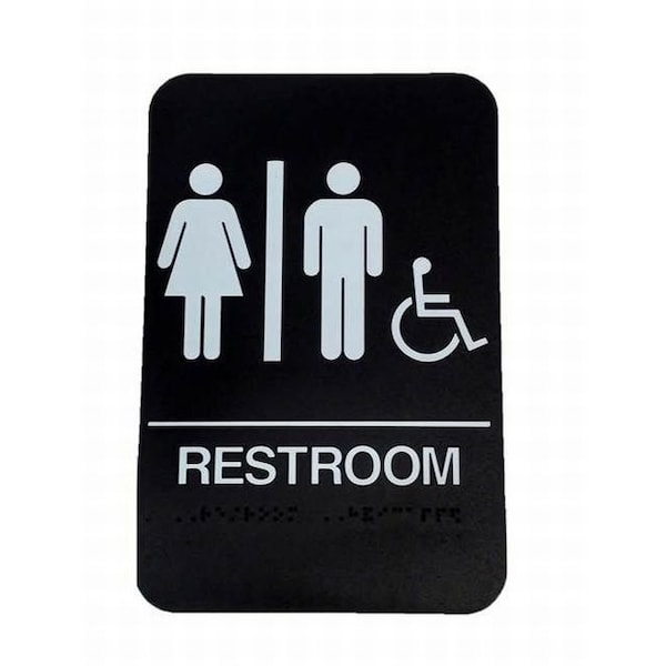 Men / Women / Handicap ADA Brown Bathroom Sign